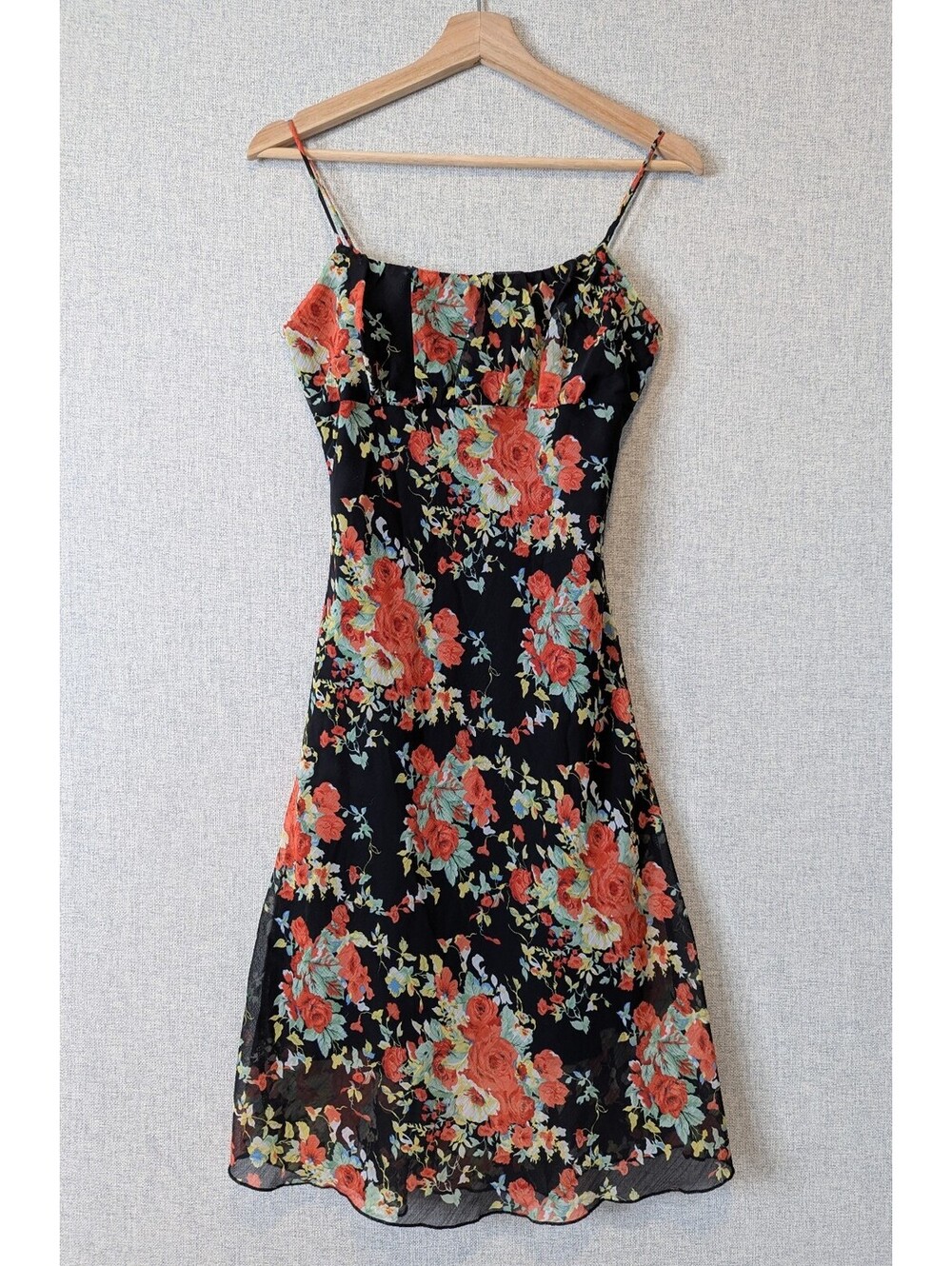 Vintage y2k floral bias cut milkmaid cami slip dress